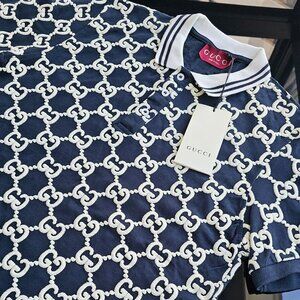 Gucci Polo Shirt navy Blue
